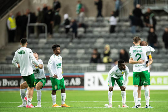 Players of Hammarby looks dejected