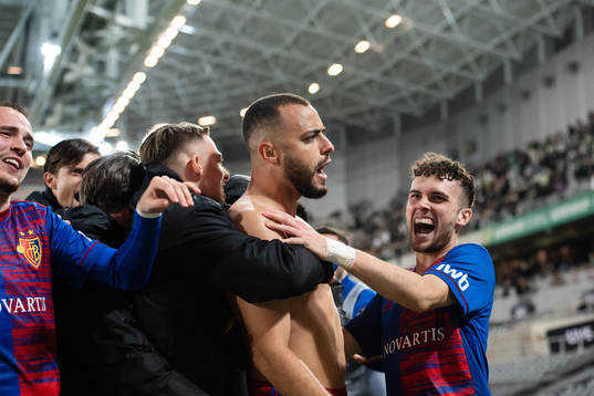 Arthur Mendonca Cabral of Basel celebrates