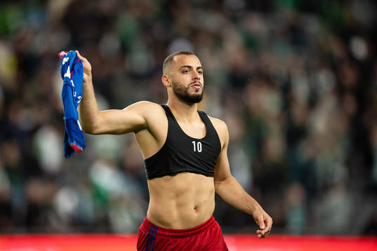Arthur Mendonca Cabral of Basel celebrates