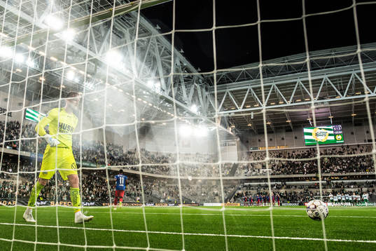 Goalkeeper David Ousted of Hammarby looks dejected