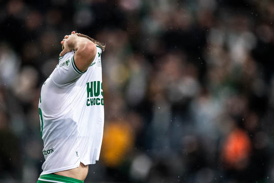 Darijan Bojanic of Hammarby looks dejected