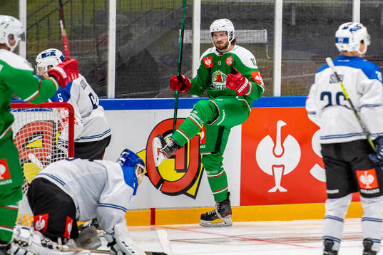Dennis Everberg of Rögle celebrates