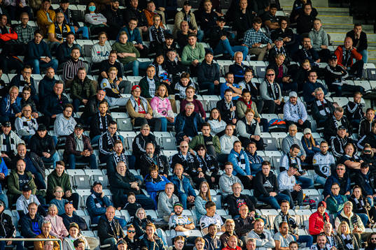 Spectators in the stands