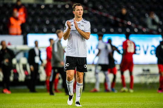 Even Hovland of Rosenborg looks dejected
