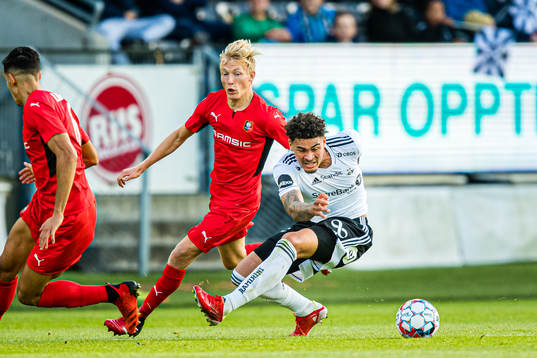 Birger Meling of Rennes and Noah Jean Holm of Rosenborg