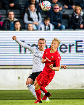 Erlend Dahl Reitan of Rosenborg and Birger Meling of Rennes