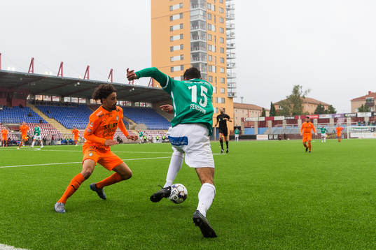 AFC Eskilstunas Robin Tihi och Brages Joakim Persson