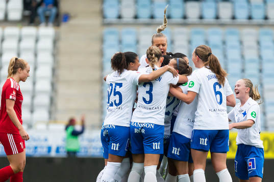 Spelare ur Norrköping jublar