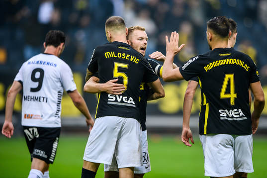 s Sebastian Larsson och Alexander Milosevic jublar