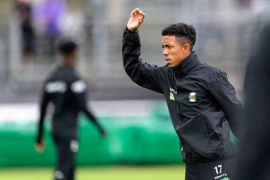 Varbergs Tashreeq Matthews före fotbollsmatchen i