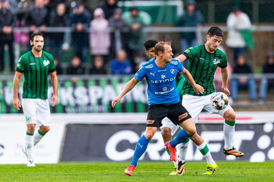 Halmstads Joel Allansson och Varbergs Robin Tranberg