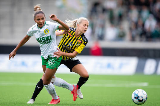 Hammarbys Madelen Janogy och Häckens Lotta Ökvist