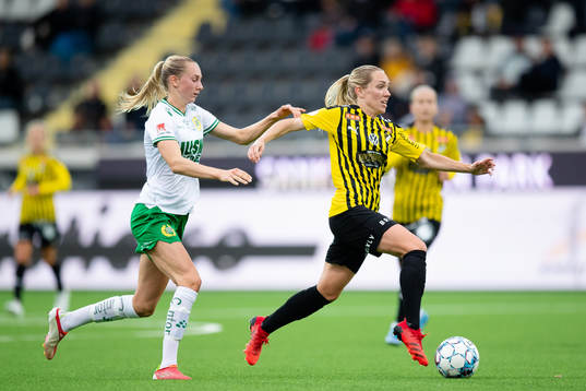 Hammarbys Ellen Wangerheim och Häckens Elin Rubensson