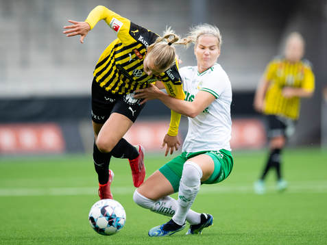 Häckens Stine Larsen och Hammarbys Eva Nyström