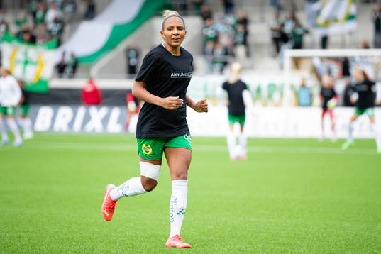 Hammarbys Madelen Janogy  fotbollsmatchen i Damallsvenskan