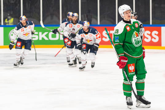 Anton Bengtsson of Rögle looks dejected