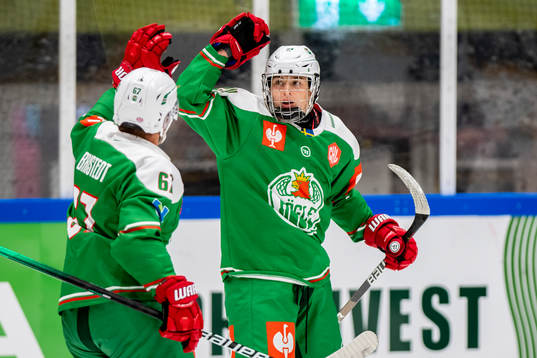 Marco Kasper of Rögle celebrates