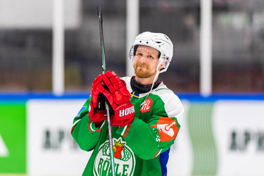 Ted Brithén of Rögle celebrates
