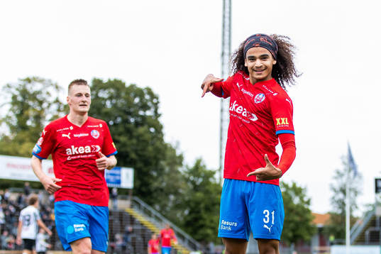 Helsingborgs Adam Kaied jublar