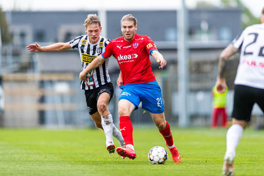 Landskronas Robin Hofsö och Helsingborgs Charlie Weberg