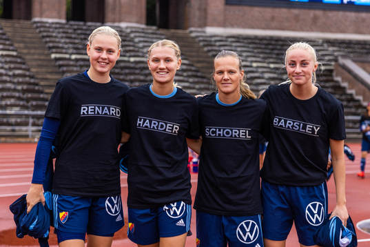 Djurgårdens Ellen Andersson, Sara Olai, Sheila Van