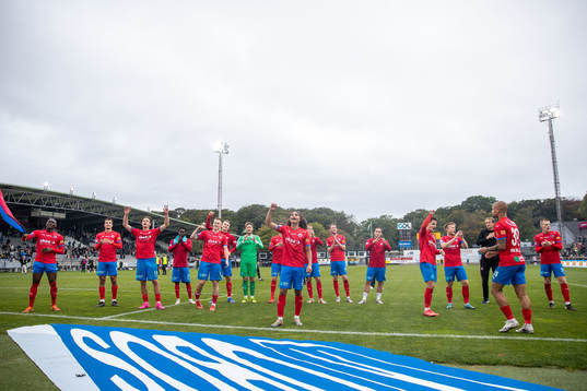 Helsingborgs spelare jublar