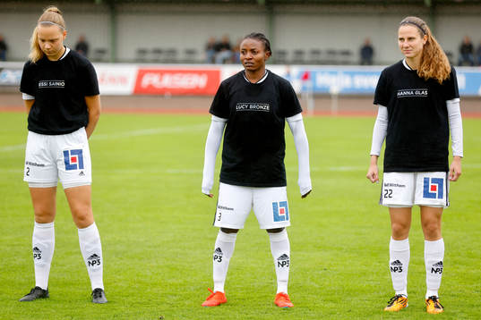 Sundsvalls Juulia Grönlund, Ebere Orji och Sophie Brundin