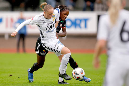 Sundsvalls Olivia Wänglund och Lidköpings Evelyn Ijeh