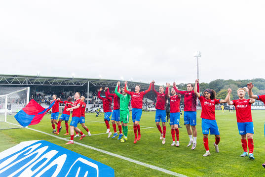 Helsingborgs spelare jublar