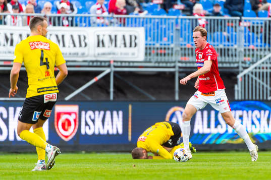 Mjällbys Ludvig Carlius och Degerfors Adam Carlén