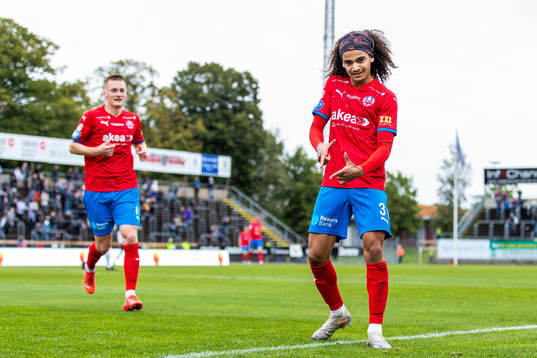 Helsingborgs Adam Kaied jublar