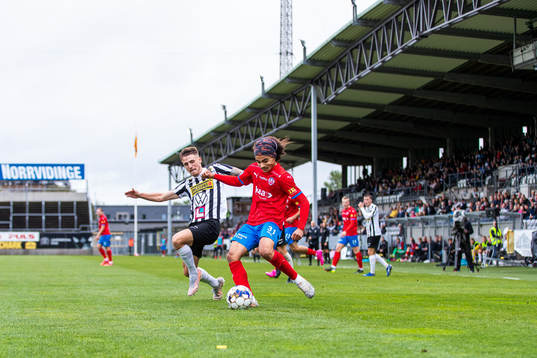 Landskronas Hampus Ferhm och Helsingborgs Adam Kaied