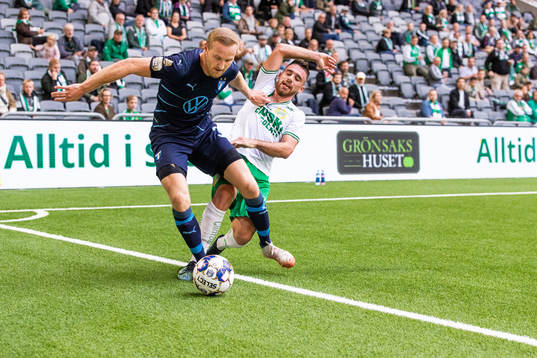 Malmö FFs Franz Brorsson och Hammarbys Aljosa Matko