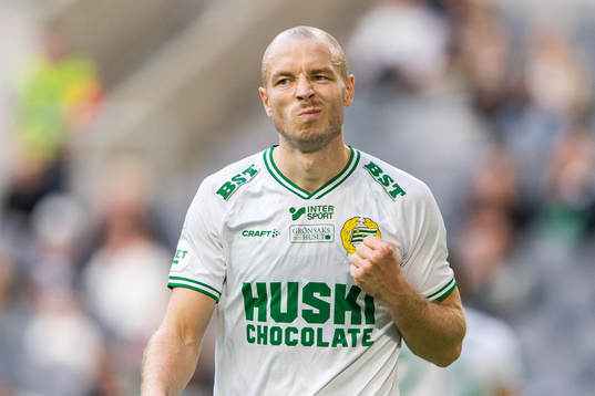Hammarbys Jon Gudni Fjoluson jublar