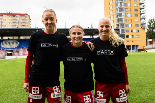 Piteås Cajsa Hedlund, Hanna Andersson och Astrid Larsson