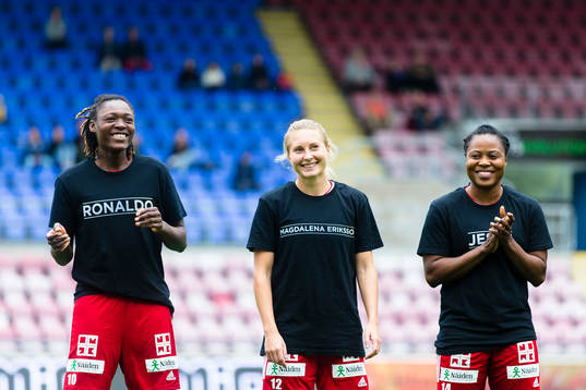 Piteås Anam Imo, Fanny Andersson och Faith Ikidi Michael