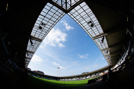 Bravida Arena innan fotbollsmatchen i Allsvenskan mellan