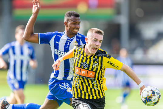 IFK Göteborgs Bernardo Vilar och Häckens Patrik Wålemark