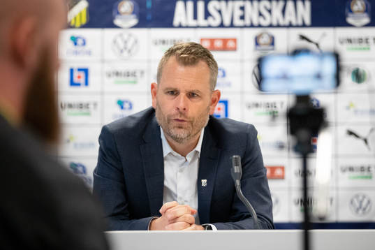 IFK Göteborgs tränare Mikael Stahre på presskonferensen