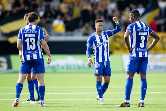 IFK Göteborgs Tobias Sana och Bernardo Vilar Estevao