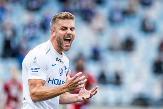 IFK Norrköpings Christoffer Nyman reagerar