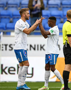 IFK Norrköpings Christoffer Nyman och Ishaq Abdulrazaq