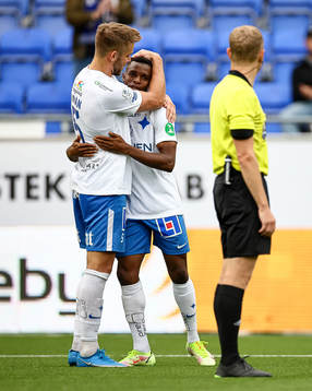 IFK Norrköpings Christoffer Nyman och Ishaq Abdulrazaq