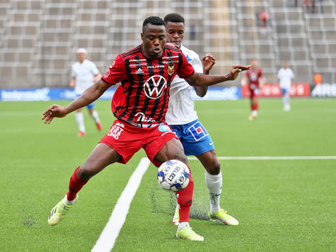 Östersunds Patrick Kpozo och IFK Norrköpings Ishaq