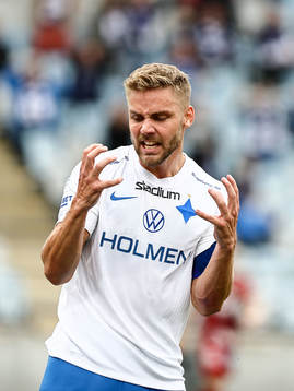 IFK Norrköpings Christoffer Nyman jublar eller deppar
