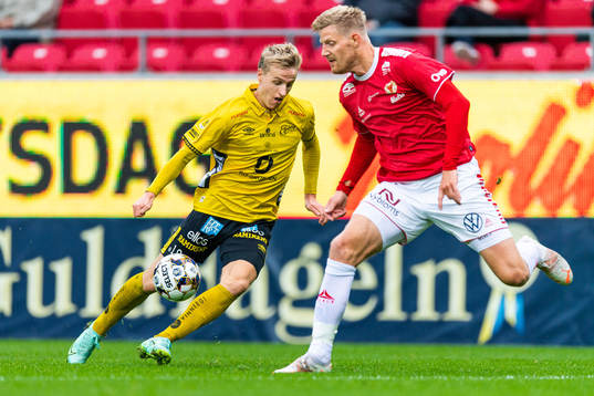 Elfsborgs Jeppe Møldrup Okkels och Kalmars Lars Saetra