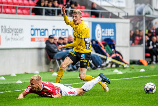 Kalmars Sebastian Ring och Elfsborgs Alexander Bernhadsson