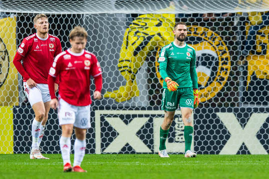 Kalmars målvakt Lucas Hägg Johansson deppar