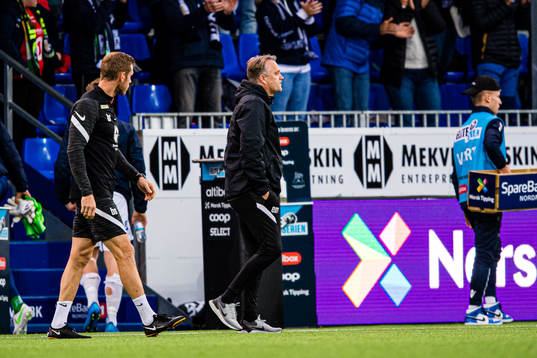 Erling Moe, head coach of Molde, looks dejected