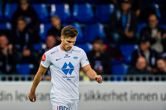 Kristoffer Haugen of Molde looks dejected